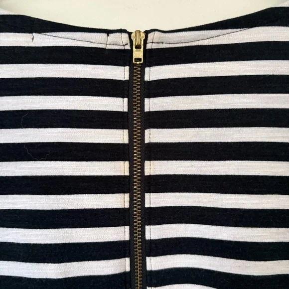 J. Crew Black and White Striped Midi Dress Size Small - Picture 11 of 13